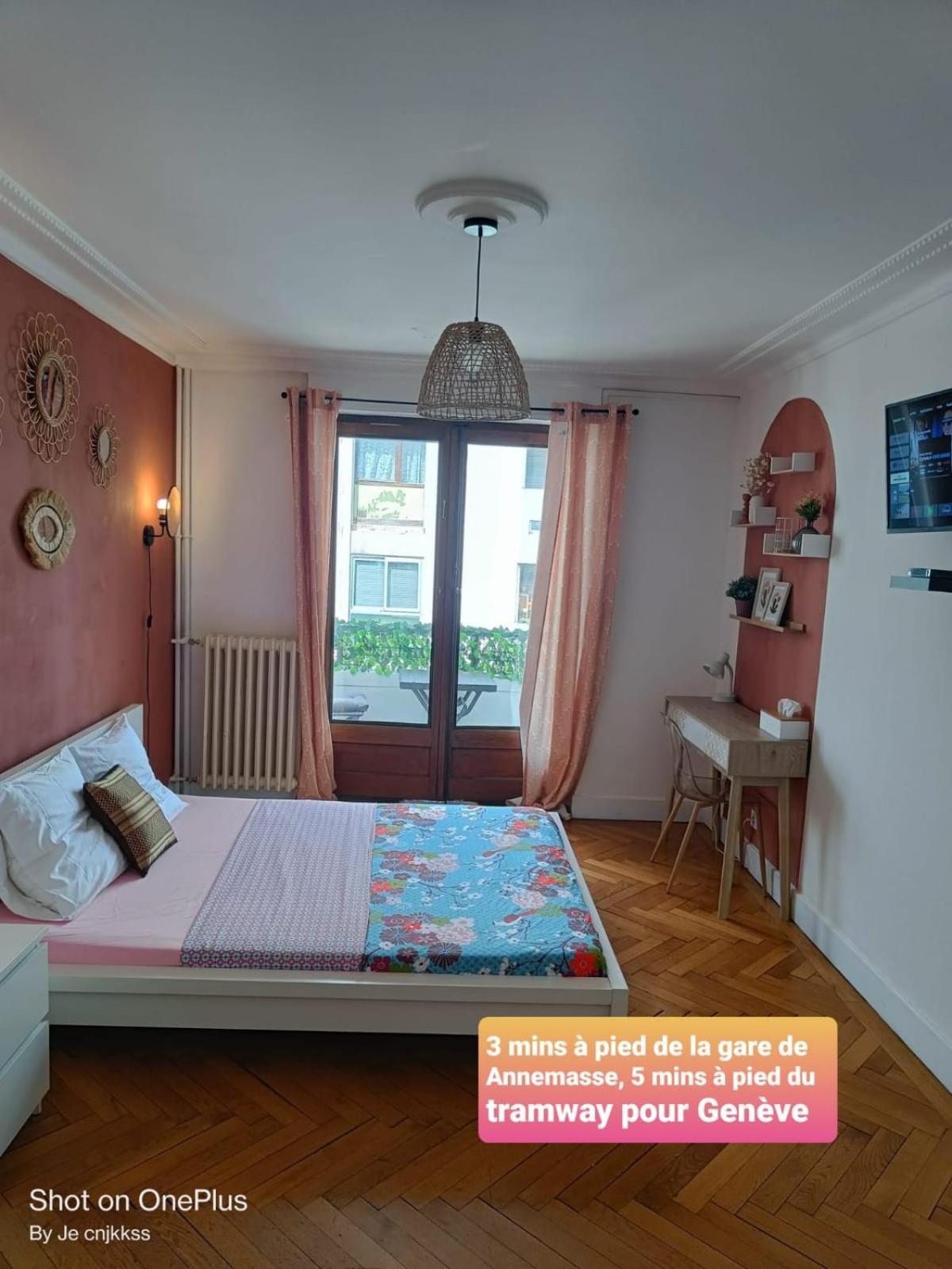 Belle Chambre D'Hote Avec Balcon Prive - 3 Mins Gare Annemasse - Geneve Acces Direct Dış mekan fotoğraf